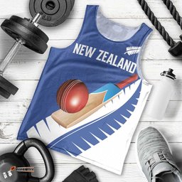 Custom New Zealand Cricket Men Tank Top Kiwi Birds Haka Dance Blue Fern Sporty Style LT03