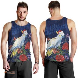 Merry Cocka-mas Men Tank Top Australia Christmas Blue Art LT9