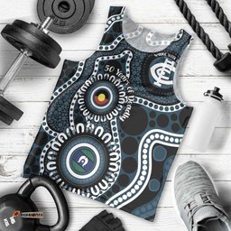 Carlton NAIDOC Week 2026 Personalised Men Tank Top 50 Years of Deadly Aboriginal Art LT14