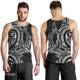 New Zealand Hammerhead Shark Men Tank Top Maori Haehae Mangopare Black LT14