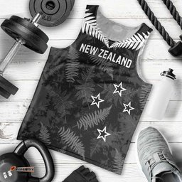 Custom New Zealand Silver Fern Football Men Tank Top Go Aotearoa Grunge Black LT14