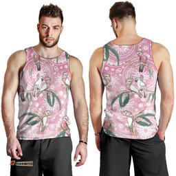 Australia Galah Aboriginal Men Tank Top Breast Cancer Awareness LT7