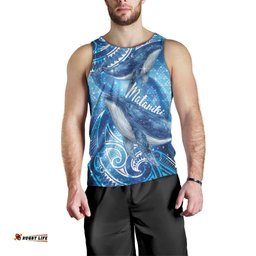 New Zealand Humpback Whale Matariki Men Tank Top Maori New Year Taniko Niho Taniwha LT14