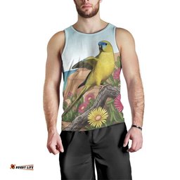 Australia Rock Parrot Men Tank Top Pigface Carpobrotus Rocky Island Vibes LT14