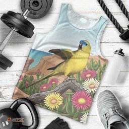 Australia Rock Parrot Men Tank Top Pigface Carpobrotus Rocky Island Vibes LT14