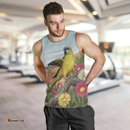 Australia Rock Parrot Men Tank Top Pigface Carpobrotus Rocky Island Vibes LT14