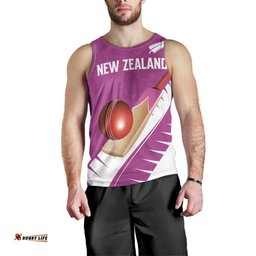 Custom New Zealand Cricket Men Tank Top Kiwi Birds Haka Dance Pink Fern Sporty Style LT03