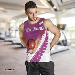 Custom New Zealand Cricket Men Tank Top Kiwi Birds Haka Dance Pink Fern Sporty Style LT03