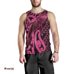 Humpback Whale Matariki New Zealand Men Tank Top NZ Maori Paikea Poutama Luxury Pink LT14