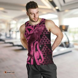 Humpback Whale Matariki New Zealand Men Tank Top NZ Maori Paikea Poutama Luxury Pink LT14