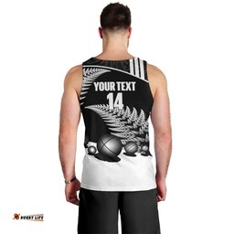 Custom New Zealand Silver Fern Petanque Men Tank Top Aotearoa Maori Pattern LT14