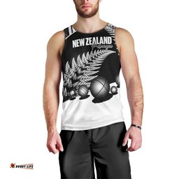 Custom New Zealand Silver Fern Petanque Men Tank Top Aotearoa Maori Pattern LT14