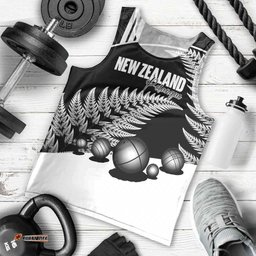 Custom New Zealand Silver Fern Petanque Men Tank Top Aotearoa Maori Pattern LT14