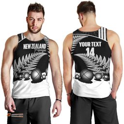 Custom New Zealand Silver Fern Petanque Men Tank Top Aotearoa Maori Pattern LT14