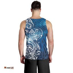 Matariki Galaxy Men Tank Top Maori Taniko Pattern LT9