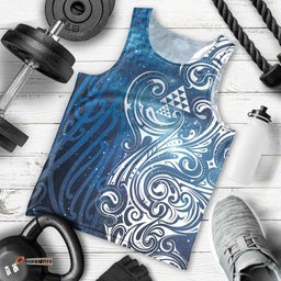 Matariki Galaxy Men Tank Top Maori Taniko Pattern LT9