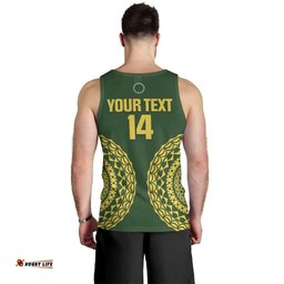 Custom Avaiki Cook Islands Rugby Men Tank Top Kuki Airani Tatau Green LT14