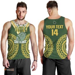 Custom Avaiki Cook Islands Rugby Men Tank Top Kuki Airani Tatau Green LT14