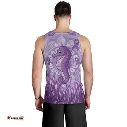 Australia Epilepsy Awareness Men Tank Top Seahorse Think Purple Ribbon Aboriginal LT14