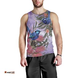 Australia Splendid Fairy Wren on Eucalyptus Men Tank Top Epilepsy Awareness LT7