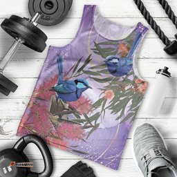 Australia Splendid Fairy Wren on Eucalyptus Men Tank Top Epilepsy Awareness LT7