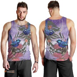 Australia Splendid Fairy Wren on Eucalyptus Men Tank Top Epilepsy Awareness LT7