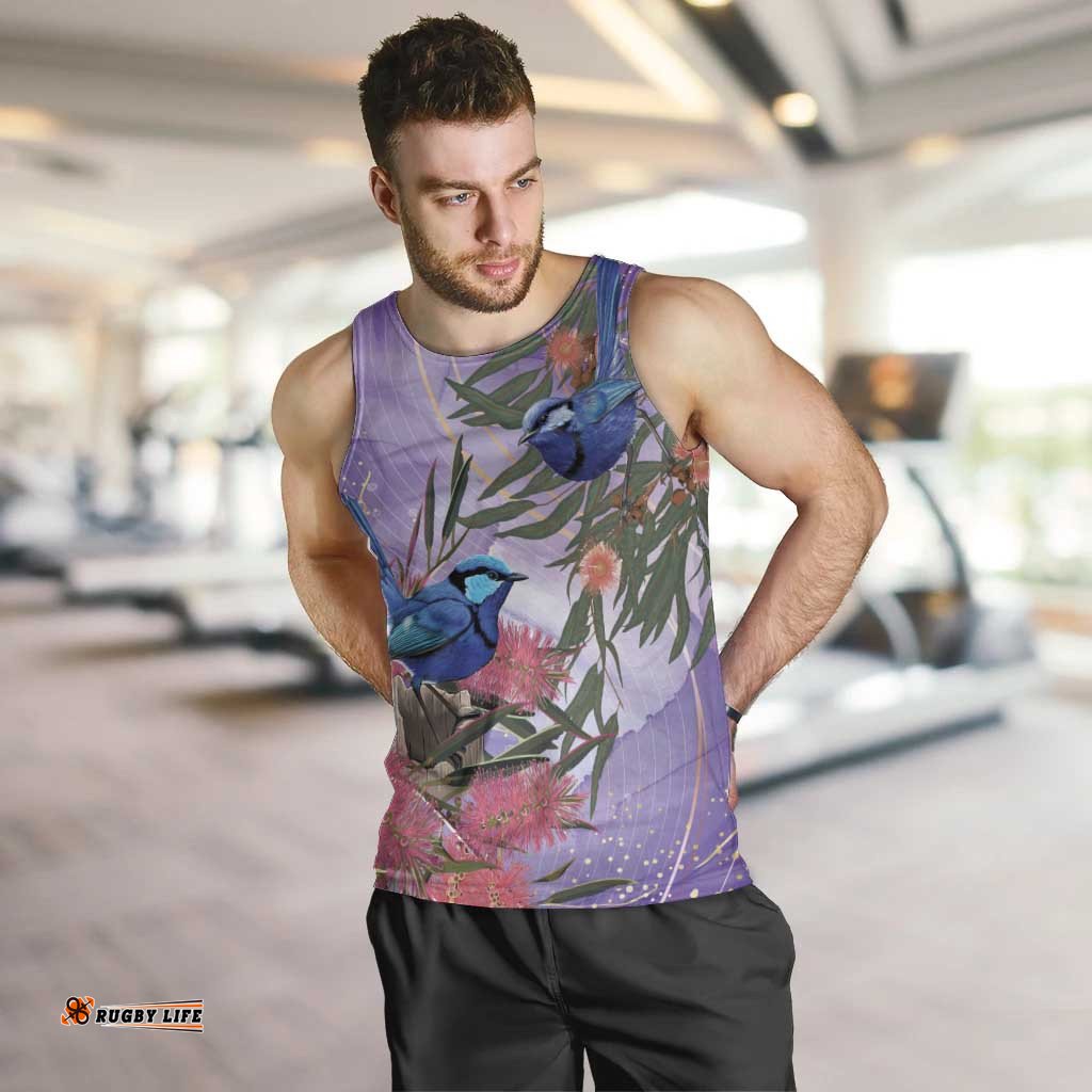 Australia Splendid Fairy Wren on Eucalyptus Men Tank Top Epilepsy Awareness LT7