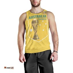 Custom Australia Soccer Men Tank Top Aussie Aussie Oi Oi Oi LT15