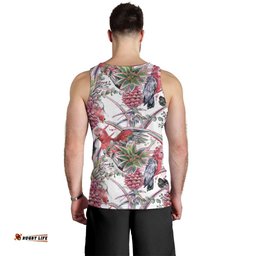 Australia Pink Galah Men Tank Top Rose-breasted Cockatoo Pineapple Seamless Vibes LT14