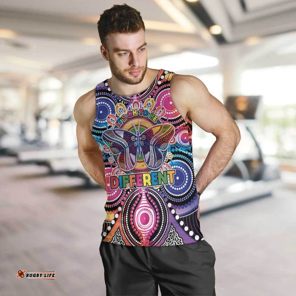 Australia Indigenous Autism Awareness Men Tank Top Its Okay To Be Different LT05