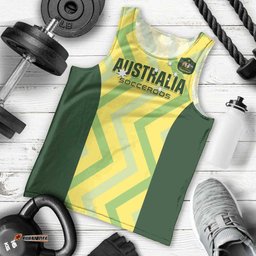 Custom Australia Socceroos 2025 Men Tank Top Forever Golden LT01