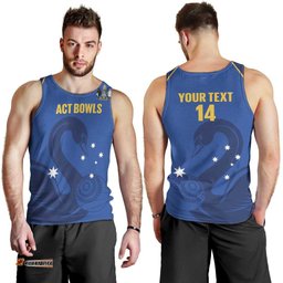 Custom ACT Bowls Australia Men Tank Top Go Australian Capital Territory Swan LT14