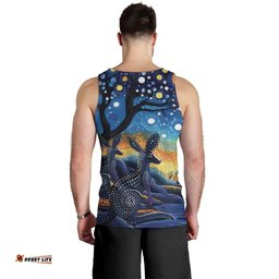 Australian Night Sky Landscape Men Tank Top Aboriginal Dreamtime Story LT9