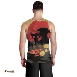 Australia Two-up Pennies ANZAC Day Men Tank Top Slouch Hat Last Post With Poppy LT14