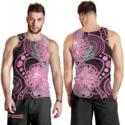 Australia Grevillea Men Tank Top Aussie Native Spider Flower Indigenous Art LT14