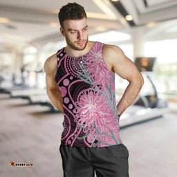 Australia Grevillea Men Tank Top Aussie Native Spider Flower Indigenous Art LT14