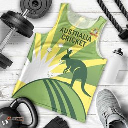 Custom Australia Cricket Men Tank Top Go Champions Aussies LT14