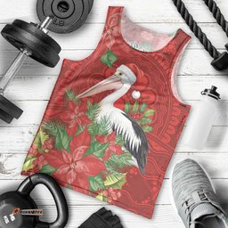 Australian Pelican Men Tank Top Aboriginal Inspired Christmas LT9