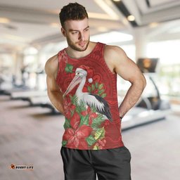 Australian Pelican Men Tank Top Aboriginal Inspired Christmas LT9