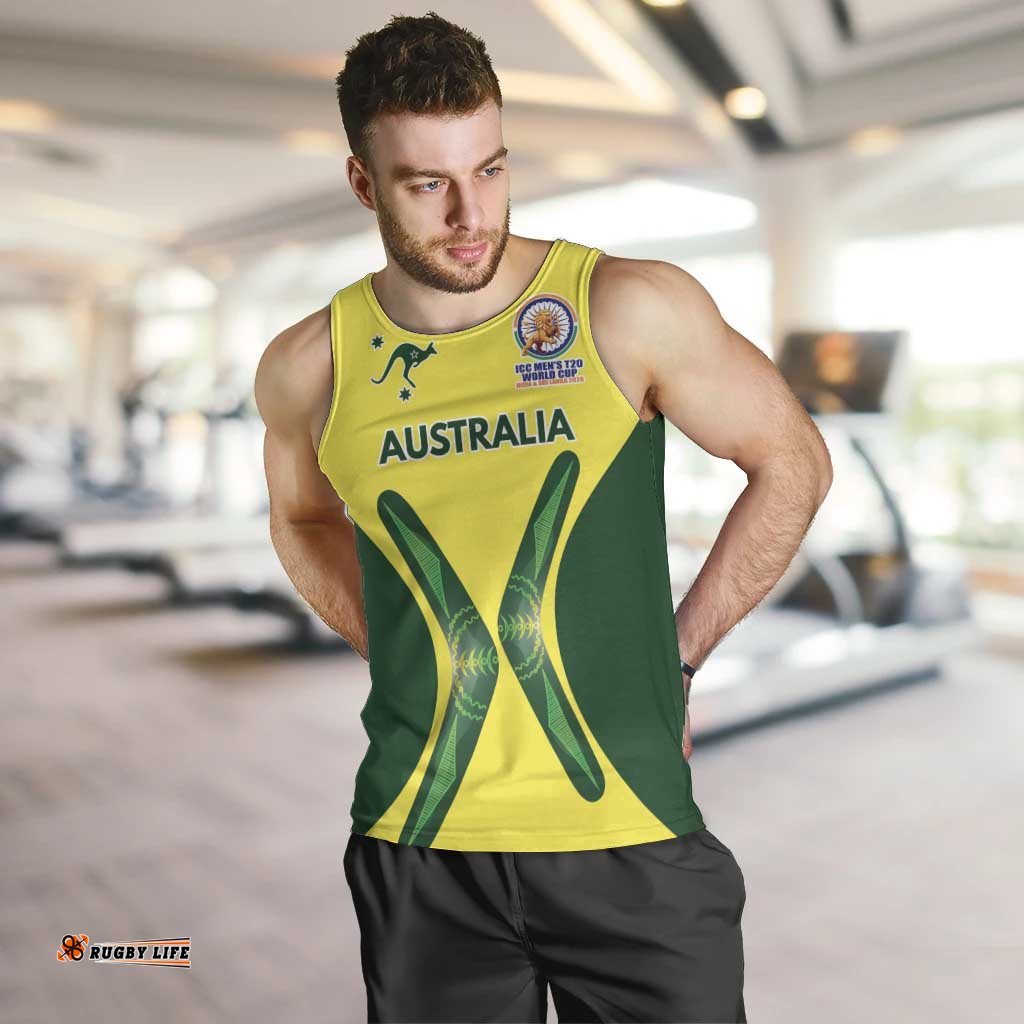 Custom Australia Cricket Spirit 2026 Men Tank Top World T20 Edition LT9
