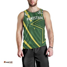 Pakistan Cricket Custom Men Tank Top Shaheen Falcon Go Champions LT9