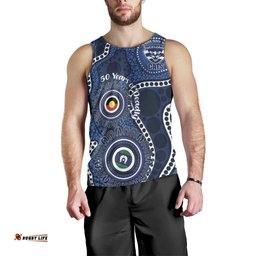 Geelong Cats NAIDOC Week 2026 Personalised Men Tank Top 50 Years of Deadly Aboriginal Art LT14
