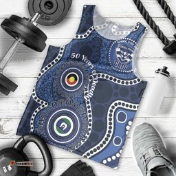 Geelong Cats NAIDOC Week 2026 Personalised Men Tank Top 50 Years of Deadly Aboriginal Art LT14