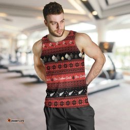 New Zealand Darts Christmas Men Tank Top Merry Xmas Aotearoa Maori Red LT14