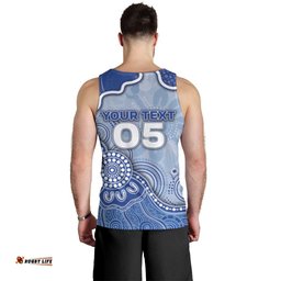 Custom Roos Football Men Tank Top Aboriginal Dot Art Pattern DT05