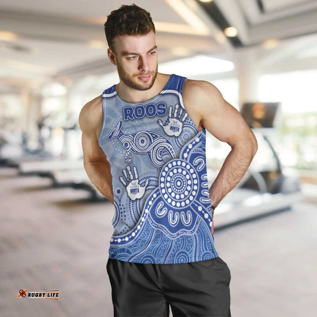 Custom Roos Football Men Tank Top Aboriginal Dot Art Pattern DT05