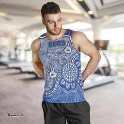 Custom Roos Football Men Tank Top Aboriginal Dot Art Pattern DT05