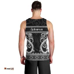 Kia Ora New Zealand Men Tank Top Maori Language Week Pango Taniko Motif LT14