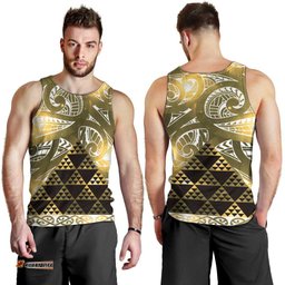 Matariki New Zealand Men Tank Top NZ Niho Taniwha Maori New Year Yellow Galaxy LT14