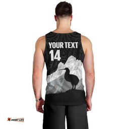 New Zealand South Island Football Custom Men Tank Top Aoraki Mount Cook With Kiwi Maori Pattern LT14